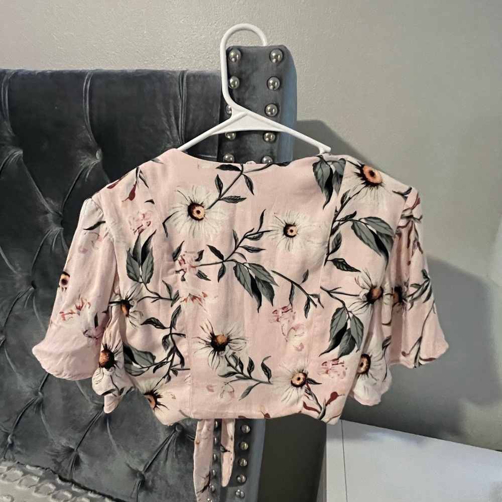 Pink floral top